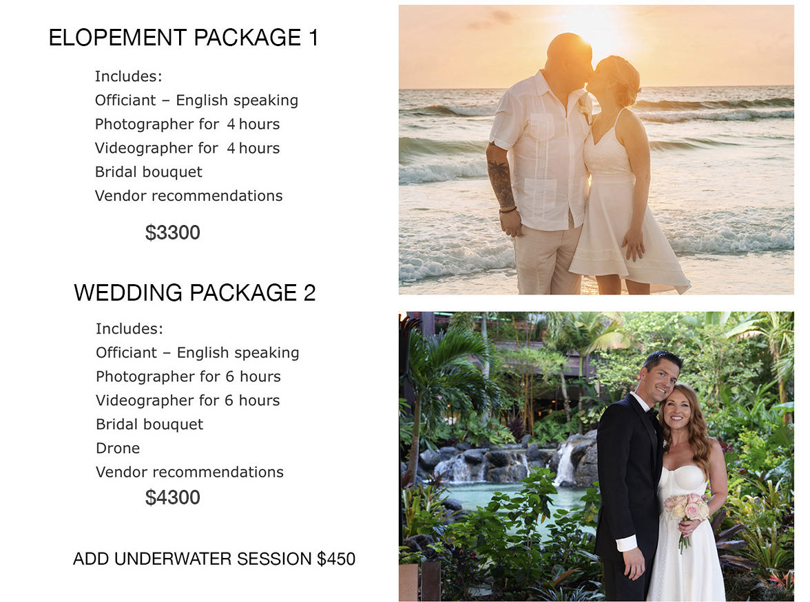 Cancun elopement package