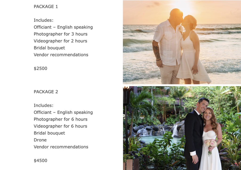 Cancun elopement package