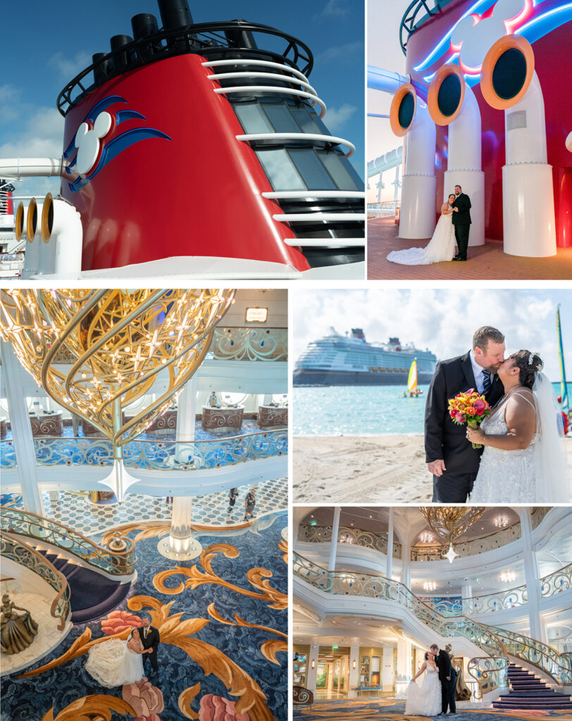 Cruise ship wedding photo and video package