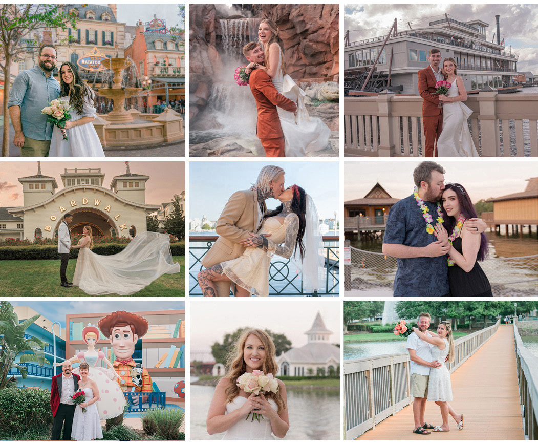 Disney World elopement, wedding package