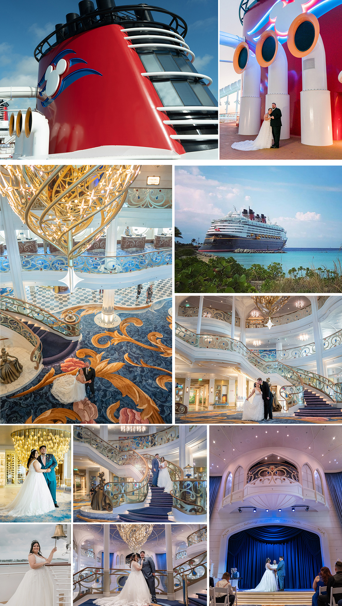 Disney Cruise ship wedding photo and video package