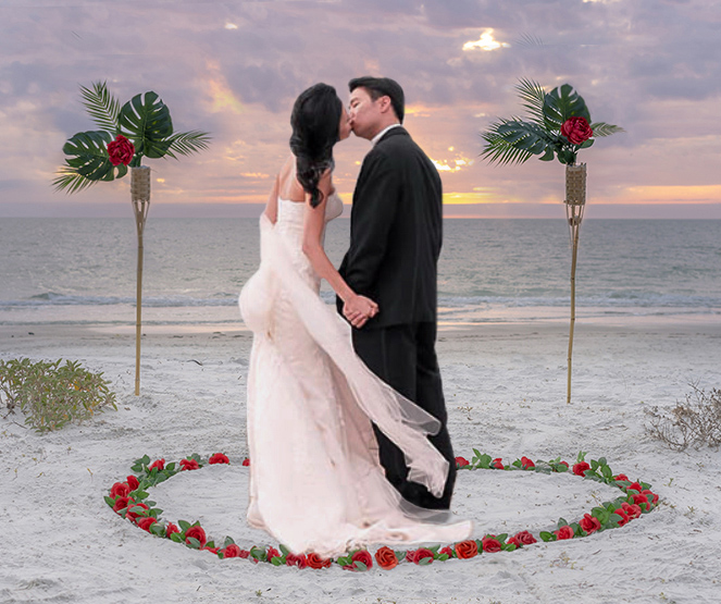 beach elopement package clearwater